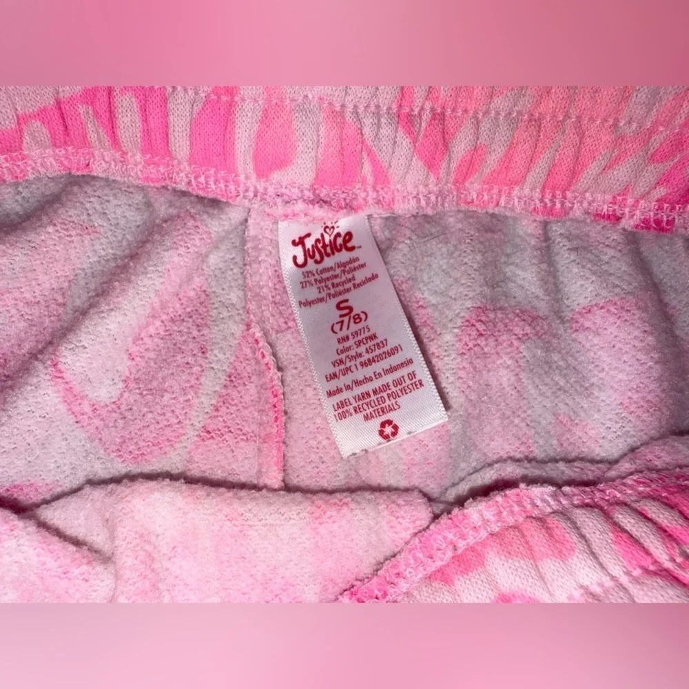 Justice pink sweat pants